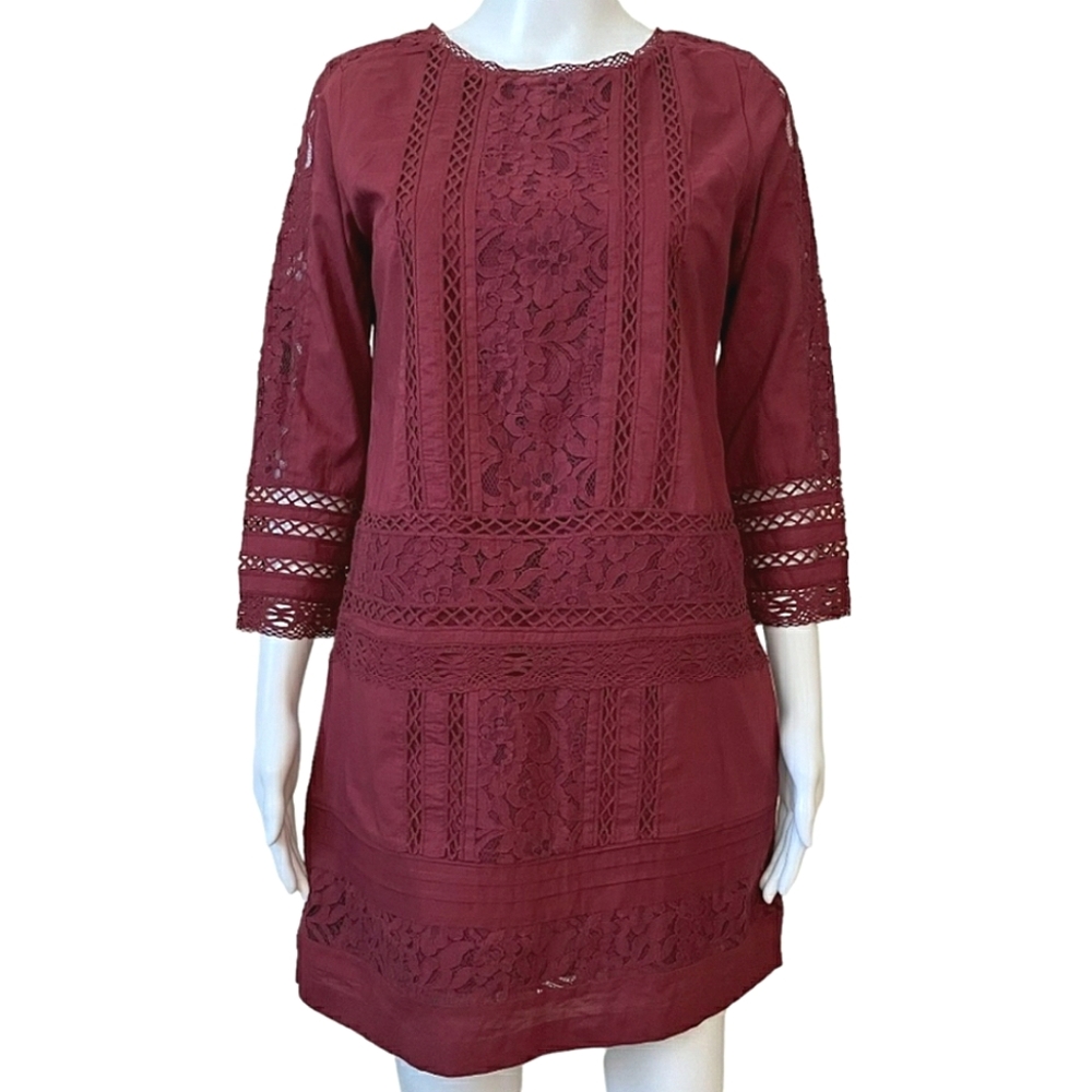 Abercrombie & Fitch Lace Back Button closure Through Mini Dress Size L